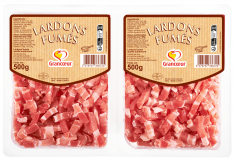 Lardons fumés 7/7 GRANCOEUR - Barquette s/at 2x500g - Colis x 8