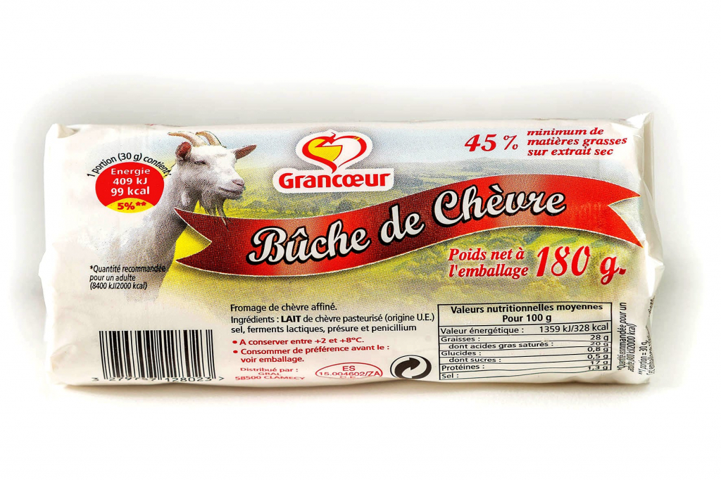 Bûchette de Chèvre affinée 180 g 45 % MG Grancoeur