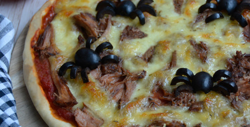 Spider Pizza au jarret de Bœuf à effilocher