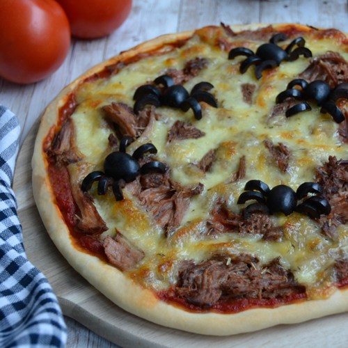 Spider Pizza au jarret de Bœuf à effilocher