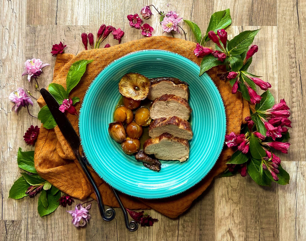 Coeur de longe de veau aux mirabelles