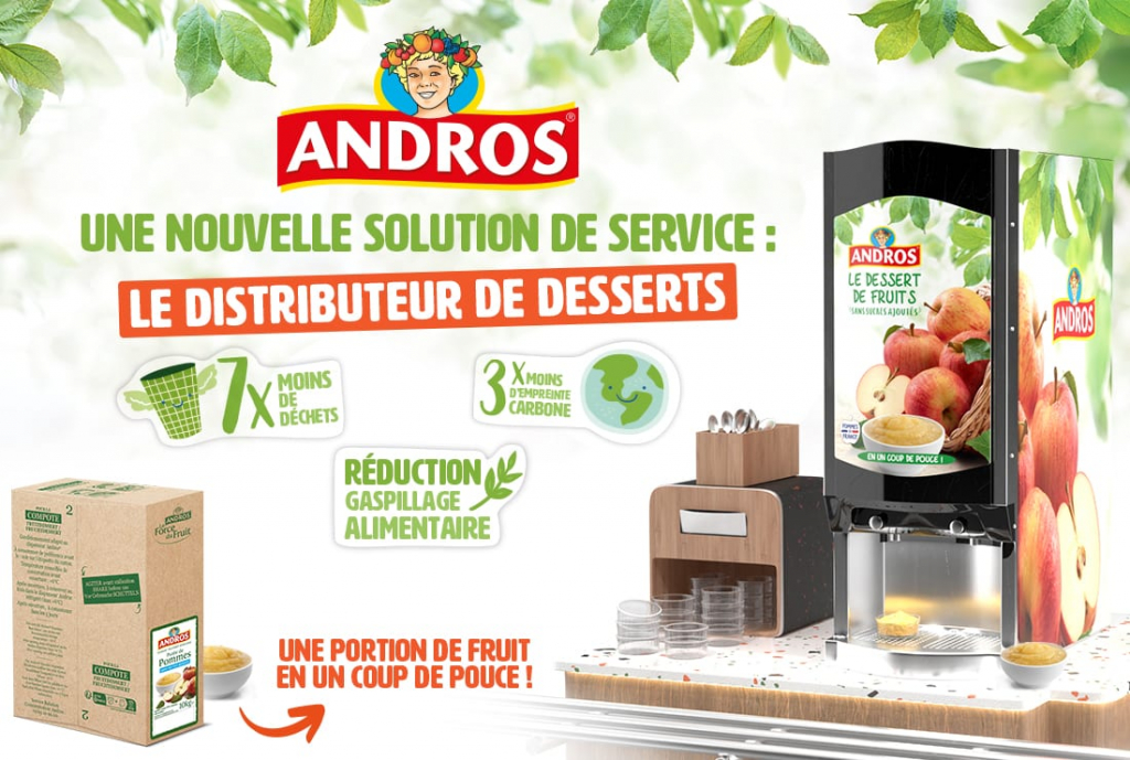 Le distributeur de desserts de fruits, signé ANDROS